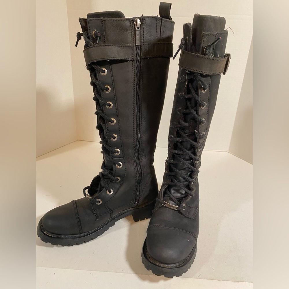 Harley-Davidson Lace up and zippered women’s boots size 6 / 6.5